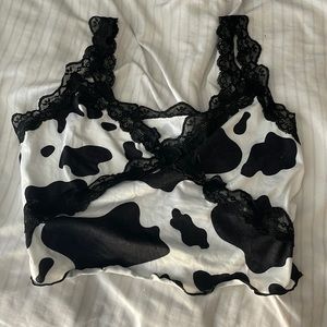 LACEY COW PRINT SHEIN TANK TOP